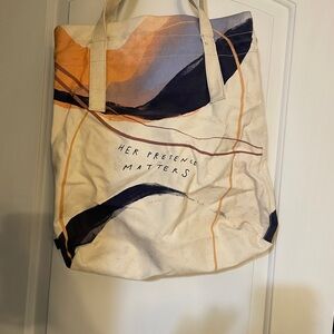 Athleta canvas beach bag